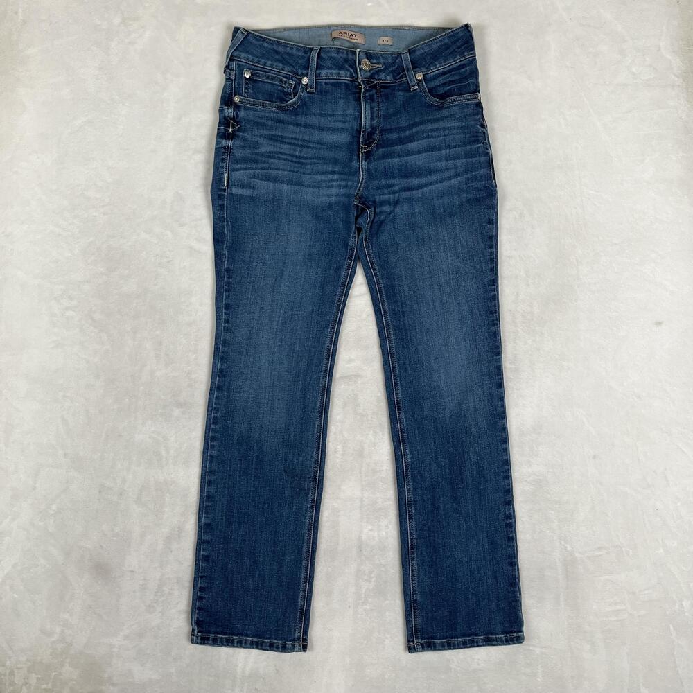 Ariat R.E.A.L. Slim Straight Jeans Womens 31S Blue Medium Wash Denim Pants